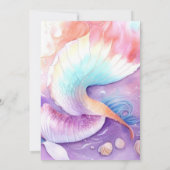 Invitation Baby shower de la princesse Mermaid (Dos)