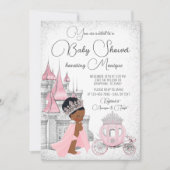 Invitation Baby shower de la princesse noire (Devant)