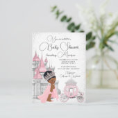Invitation Baby shower de la princesse noire (Debout devant)