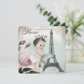Invitation Baby Shower de la Princesse Paris (Debout devant)