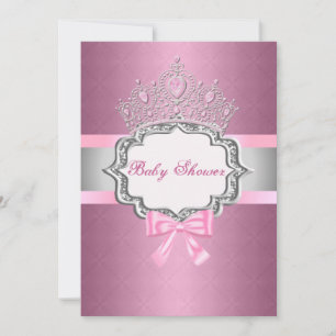 Invitation Baby shower de la princesse rose
