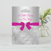 Invitation Baby shower de la princesse Silver Swir (Debout devant)