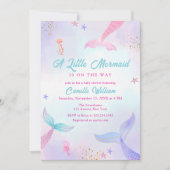 Invitation Baby shower de la queue de sirène d'été de l'océan (Devant)