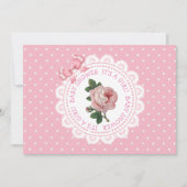Invitation Baby shower de la Rose Pois rose (Devant)