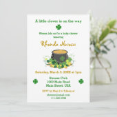 Invitation Baby shower de la Saint Patrick (Debout devant)