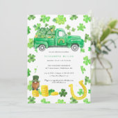 Invitation Baby shower de la Saint Patrick (Debout devant)