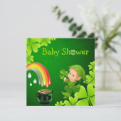 Invitation Baby shower de la Saint-Patrick (Debout devant)
