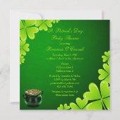 Invitation Baby shower de la Saint-Patrick (Dos)