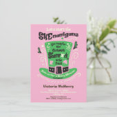 Invitation Baby shower de la Saint Patrick Shenanigans (Debout devant)