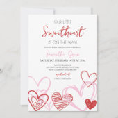 Invitation Baby Shower de la Saint-Valentin (Devant)