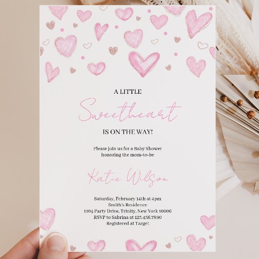 Invitation Baby Shower de la Saint-Valentin
