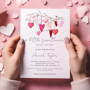 Invitation Baby shower de la Saint Valentin