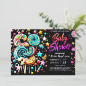 Invitation Baby shower de la sérénité de Boho Candyland (Debout devant)