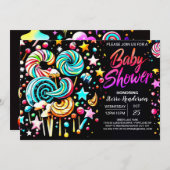 Invitation Baby shower de la sérénité de Boho Candyland (Devant / Derrière)