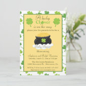 Invitation Baby shower de la St. Patrick's Day neutre par rap (Debout devant)