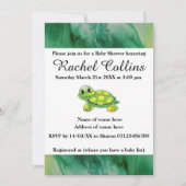 Invitation Baby shower de la Tortue Bébée (Devant)