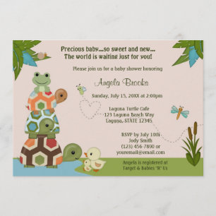 Invitation Baby shower de la tortue de Laguna FLC