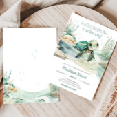 Invitation Baby shower de la tortue de mer