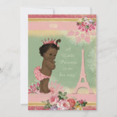 Invitation Baby shower de la Tour Eiffel Princesse Ethnique v (Devant)