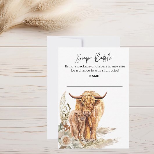 Invitation Baby shower de la vache de la rivière Boho Highlan