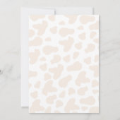 Invitation Baby shower de la vache Highland Green Sage Neutre (Dos)