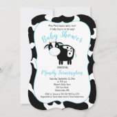 Invitation Baby shower de la vache laitière de ferme Invitati (Devant)