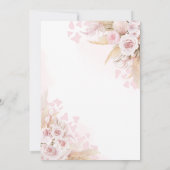 Invitation Baby shower de la vache rose (Dos)