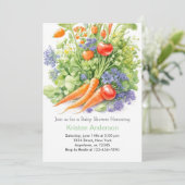 Invitation Baby shower de la vigne tomate (Debout devant)
