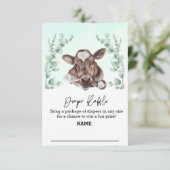 Invitation Baby shower de la volaille de de vache ferme Euca (Debout devant)