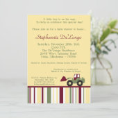 Invitation Baby shower de la zone de construction (Debout devant)