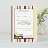 Invitation Baby shower de la zone de construction (Debout devant)