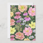 Invitation Baby shower de l'abeille botanique et du Fleur sau (Dos)