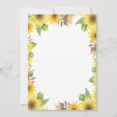 Invitation Baby shower de l'abeille de tournesol (Dos)