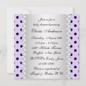 Invitation Baby shower de Ladybug violet (Dos)