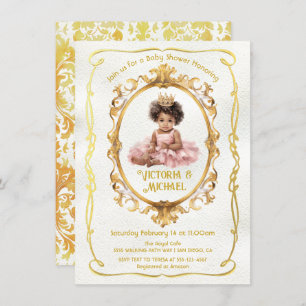 Invitation Baby shower de l'Afro-Américaine