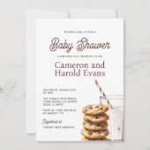 Invitation Baby shower de lait et de biscuits (Devant)