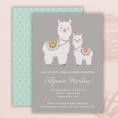 Invitation baby shower de lama boho