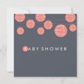 Invitation Baby shower de lanternes en papier chin (Dos)