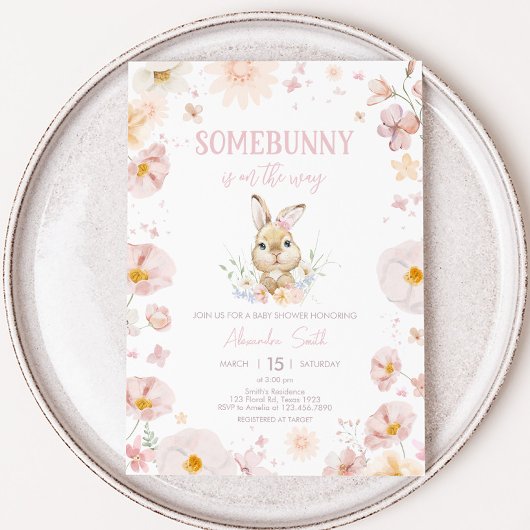 Invitation Baby shower de lapin