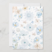 Invitation Baby shower de lapin bleu (Dos)