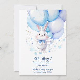 Invitation Baby shower de lapin d'aquarelle