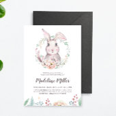 Invitation Baby shower de lapin d'aquarelle douce