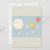 Invitation Baby shower de lapin d'aquarelle mignonne (Dos)