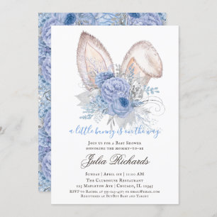Invitation Baby shower de lapin de Pâques neutre pour le genr