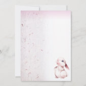 Invitation Baby shower de lapin doux (Dos)