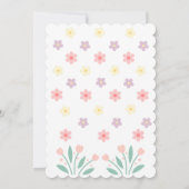 Invitation Baby shower de lapin minuscule à Hopper Floral (Dos)