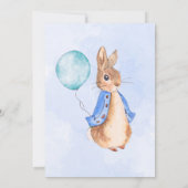 Invitation Baby shower de lapin Peter mignon (Dos)