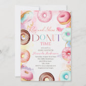 Invitation Baby shower de l'aquarelle de l'heure du don (Devant)