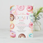 Invitation Baby shower de l'aquarelle de l'heure du don (Debout devant)