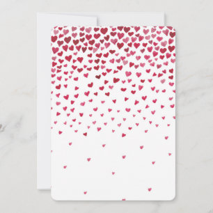 Invitation Baby shower de l'aquarelle des coeurs tombants